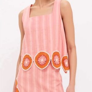 Anna Cate Coral Cropped Top - NWT